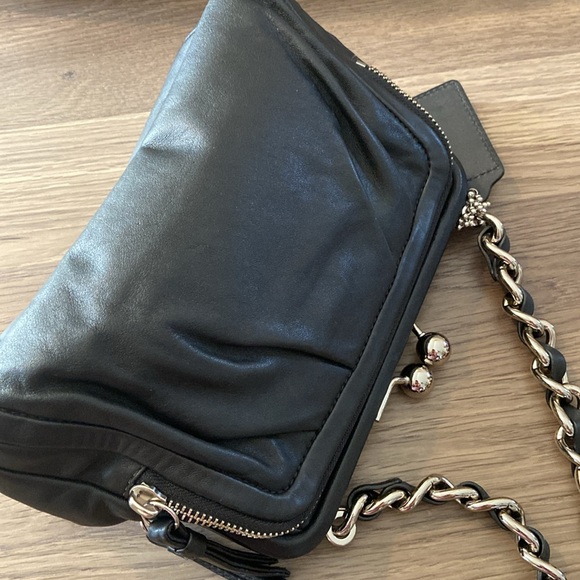 Coach Black Leather Shoulder Bag - Picture 8 of 11